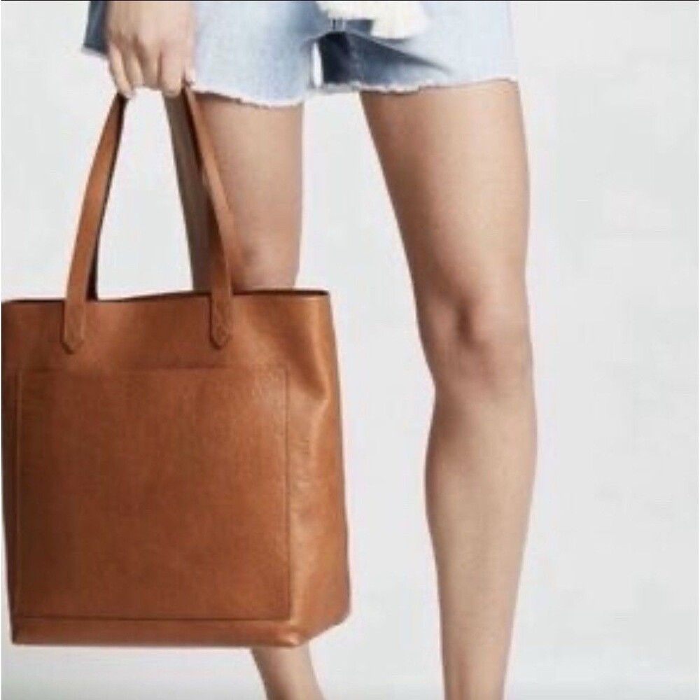 Madewell Brown English Saddle Transport Tote Leather Shoulder Bag *No strap